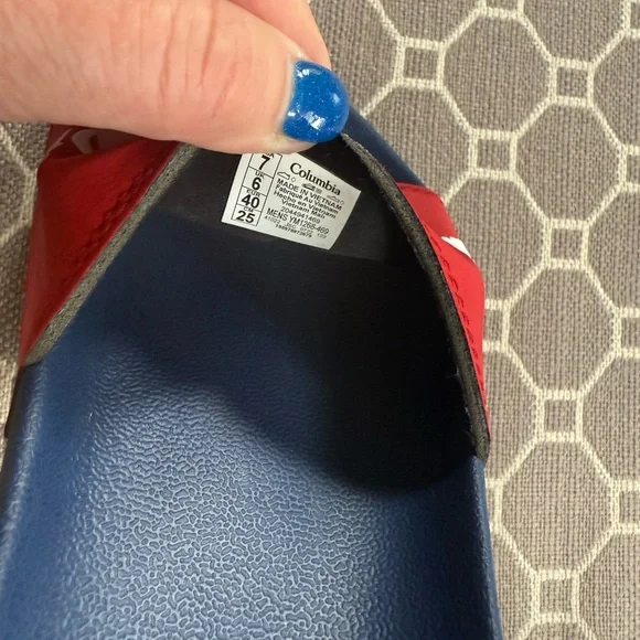 EUC Columbia Red and Blue Slide Sandals Waterproof Casual - Picture 8 of 8